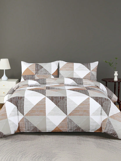 Soft Microfiber Duvet Cover Set, Classic Geometric Pattern - Best 2/3 Piecesduvet Cover/Bedding Set - Includes 1 Duvet Cover and 1/2 Pillow Shams - Affordable, High Quality - Fits Twin, Queen, King, Full Size Beds