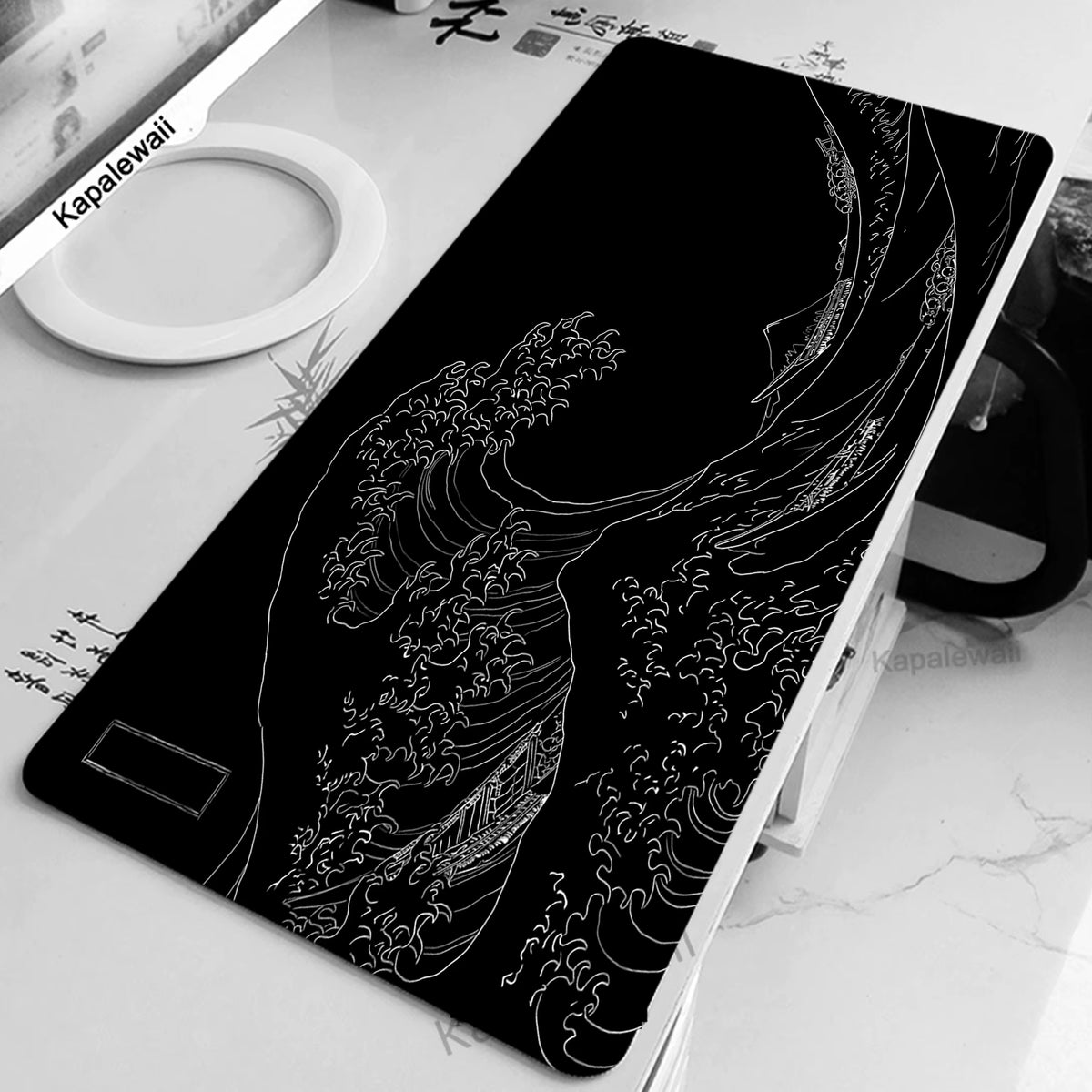 Extra Large Gaming Mouse Pad - Great Wave Design for Enhanced Gaming Experience and Office Use