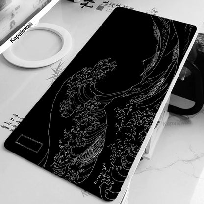 Extra Large Gaming Mouse Pad - Great Wave Design for Enhanced Gaming Experience and Office Use
