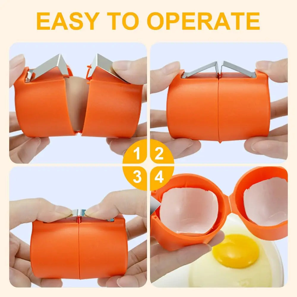 Handheld Egg Cracker and Separator - Multifunctional Kitchen Gadget for Effortless Cooking (1 or 2 Pieces)