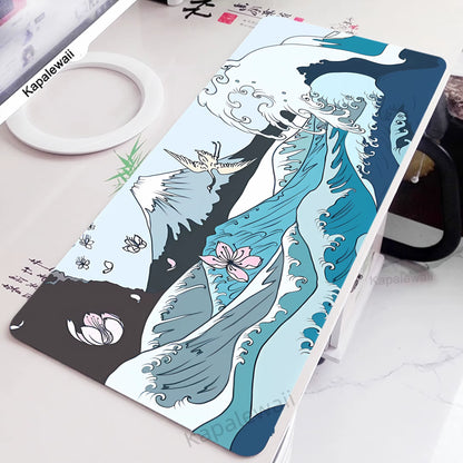 Extra Large Gaming Mouse Pad - Great Wave Design for Enhanced Gaming Experience and Office Use