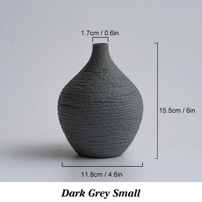 Elegant Nordic Ceramic Vase for Home Decor - Narrow Mouth Flower Pot for Living Room, Office, and Gifting