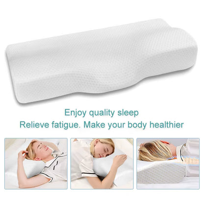 Orthopedic Memory Foam Butterfly Pillow for Cervical Neck Support and Protection