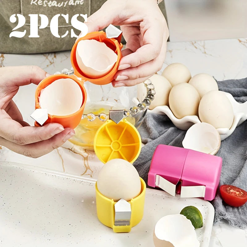 Handheld Egg Cracker and Separator - Multifunctional Kitchen Gadget for Effortless Cooking (1 or 2 Pieces)