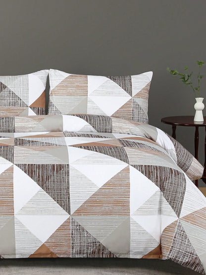 Soft Microfiber Duvet Cover Set, Classic Geometric Pattern - Best 2/3 Piecesduvet Cover/Bedding Set - Includes 1 Duvet Cover and 1/2 Pillow Shams - Affordable, High Quality - Fits Twin, Queen, King, Full Size Beds