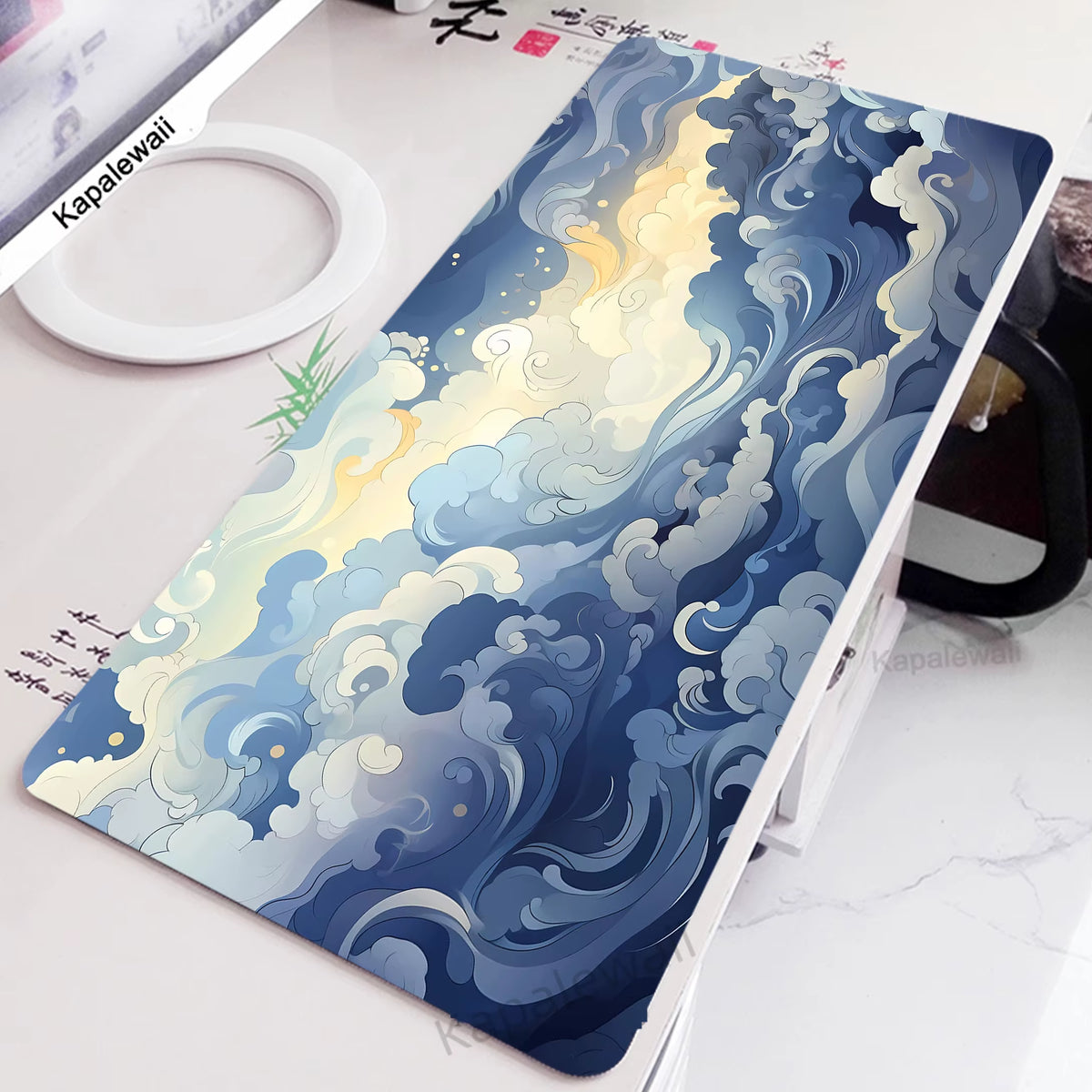 Extra Large Gaming Mouse Pad - Great Wave Design for Enhanced Gaming Experience and Office Use