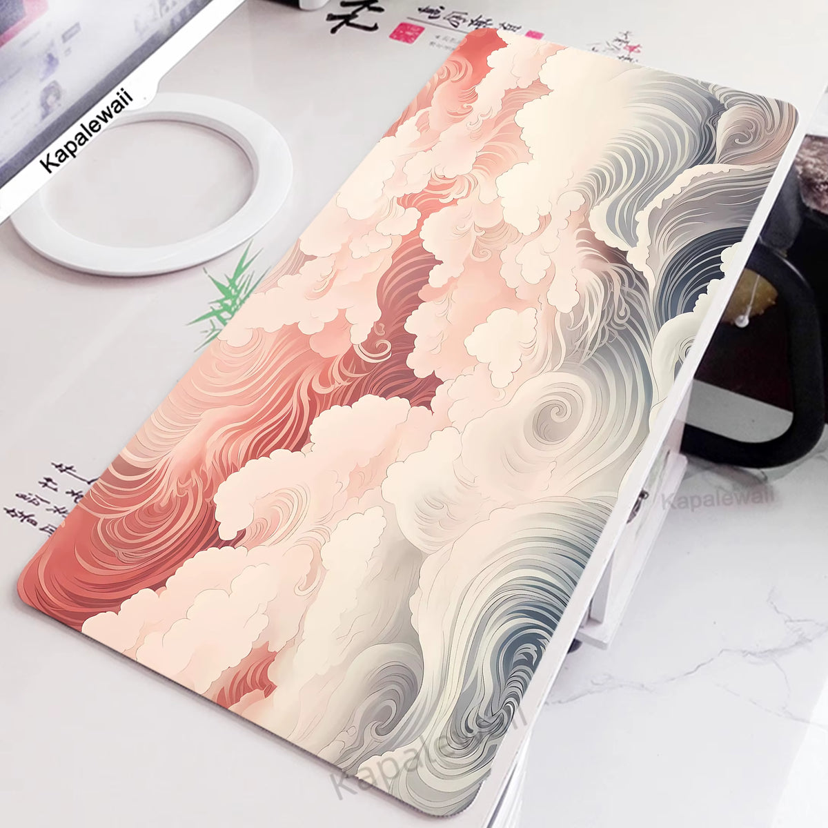 Extra Large Gaming Mouse Pad - Great Wave Design for Enhanced Gaming Experience and Office Use