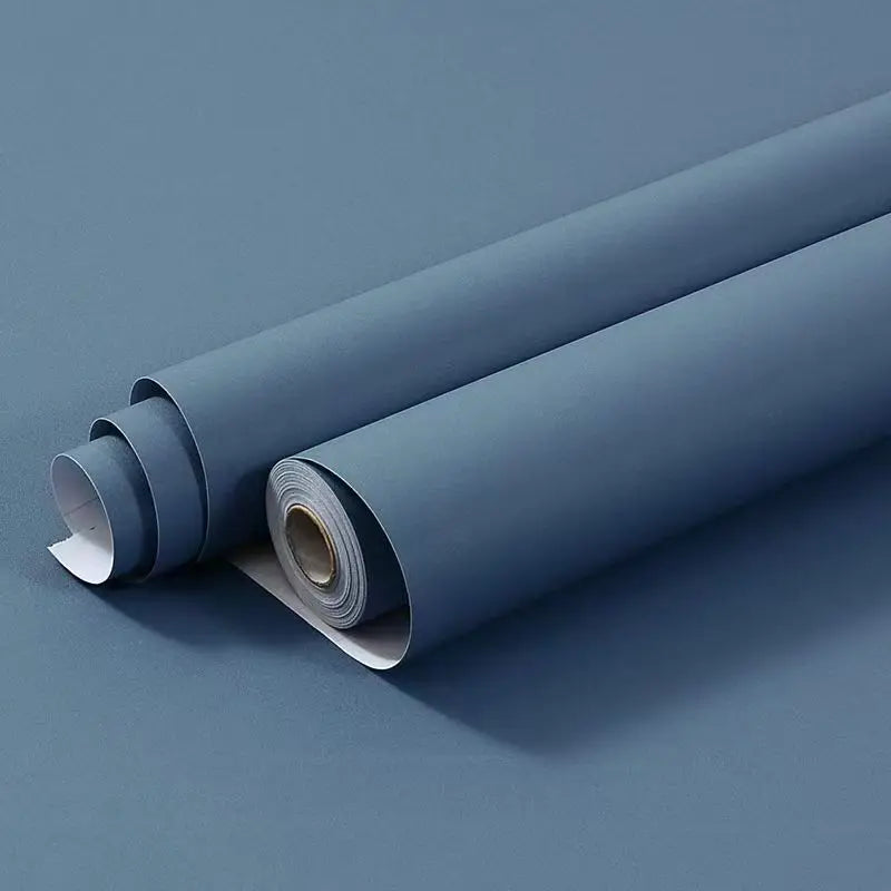 DIY Contact Paper Kitchen Stickers Solid Color PVC Self-Adhesive Home Decorative Marble Wallpaper Living Room Study Furnitures