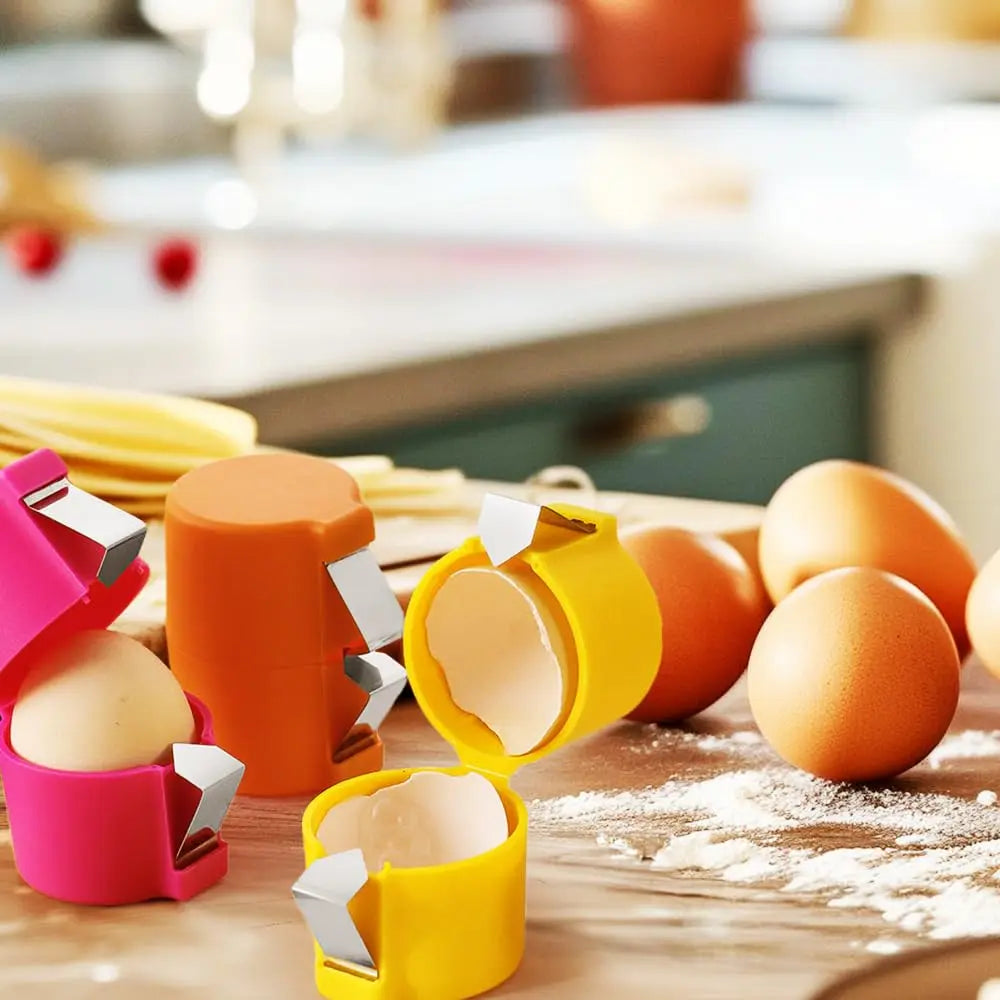 Handheld Egg Cracker and Separator - Multifunctional Kitchen Gadget for Effortless Cooking (1 or 2 Pieces)