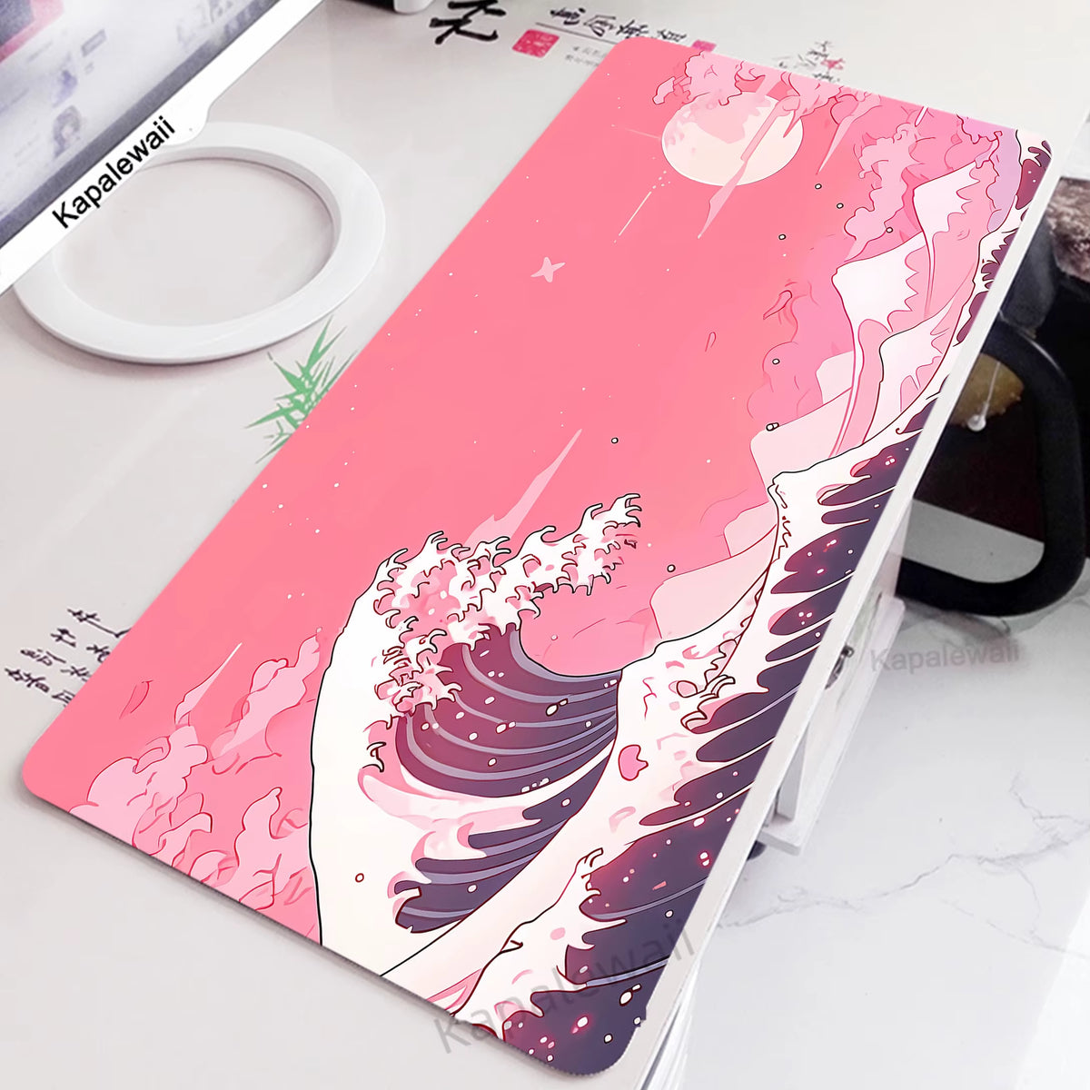 Extra Large Gaming Mouse Pad - Great Wave Design for Enhanced Gaming Experience and Office Use