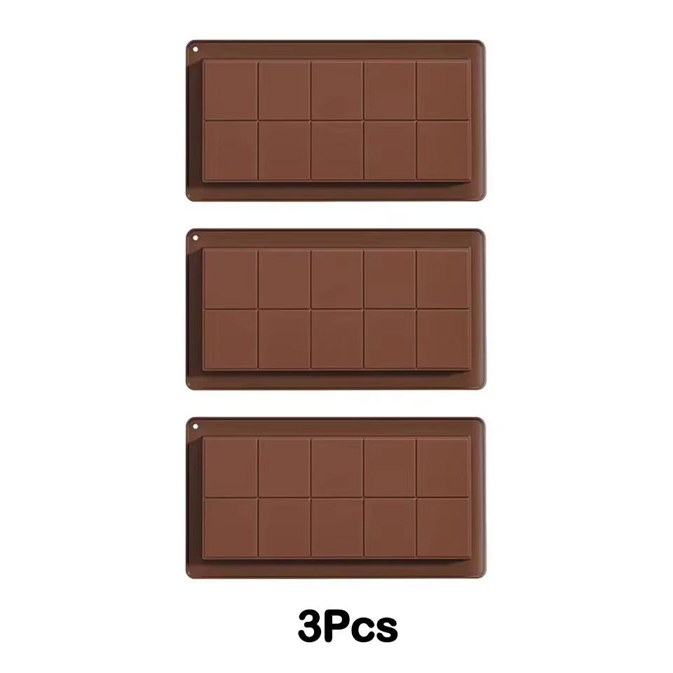 Silicone Chocolate Bar Molds for Easy Release - Durable Rectangle Moulds for Protein and Energy Bars, Ideal for Handmade Gifts