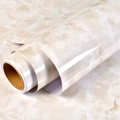 DIY Contact Paper Kitchen Stickers Solid Color PVC Self-Adhesive Home Decorative Marble Wallpaper Living Room Study Furnitures