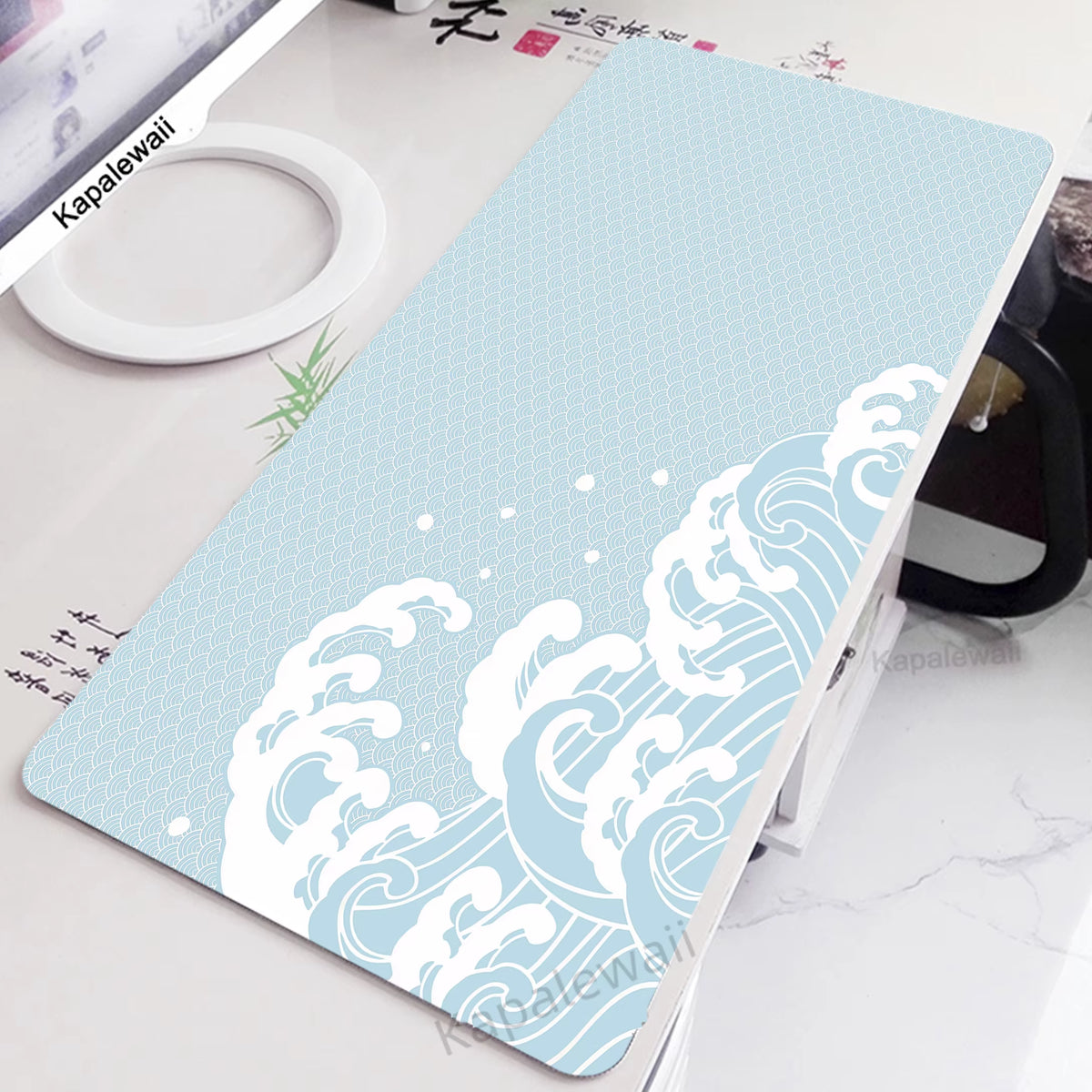 Extra Large Gaming Mouse Pad - Great Wave Design for Enhanced Gaming Experience and Office Use