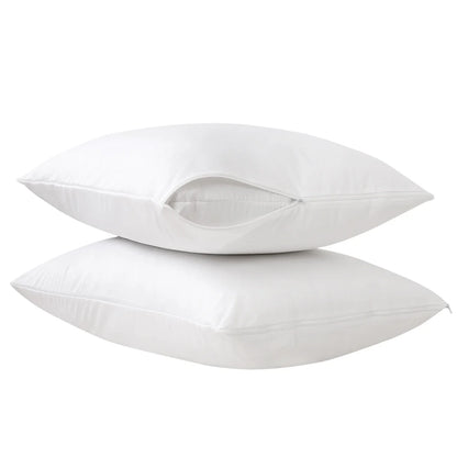 Smooth Waterproof Pillow Cover for Pillow Case Protector Allergy Pillow Case Cover anti Mites Bed Bug Proof Zippered 1PCS