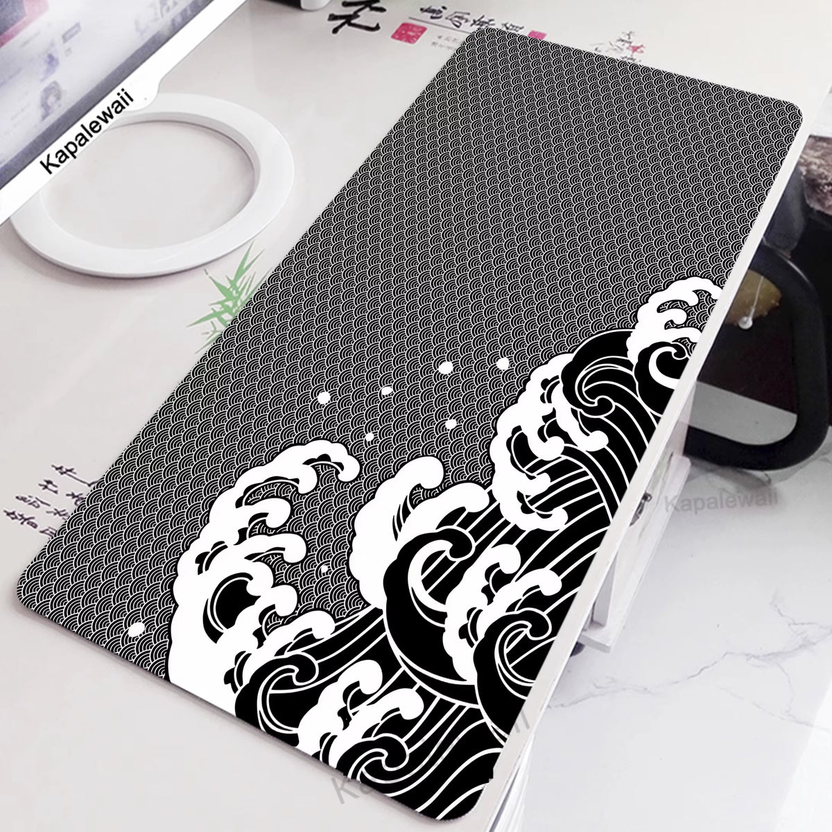 Extra Large Gaming Mouse Pad - Great Wave Design for Enhanced Gaming Experience and Office Use