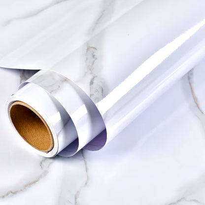 DIY Contact Paper Kitchen Stickers Solid Color PVC Self-Adhesive Home Decorative Marble Wallpaper Living Room Study Furnitures