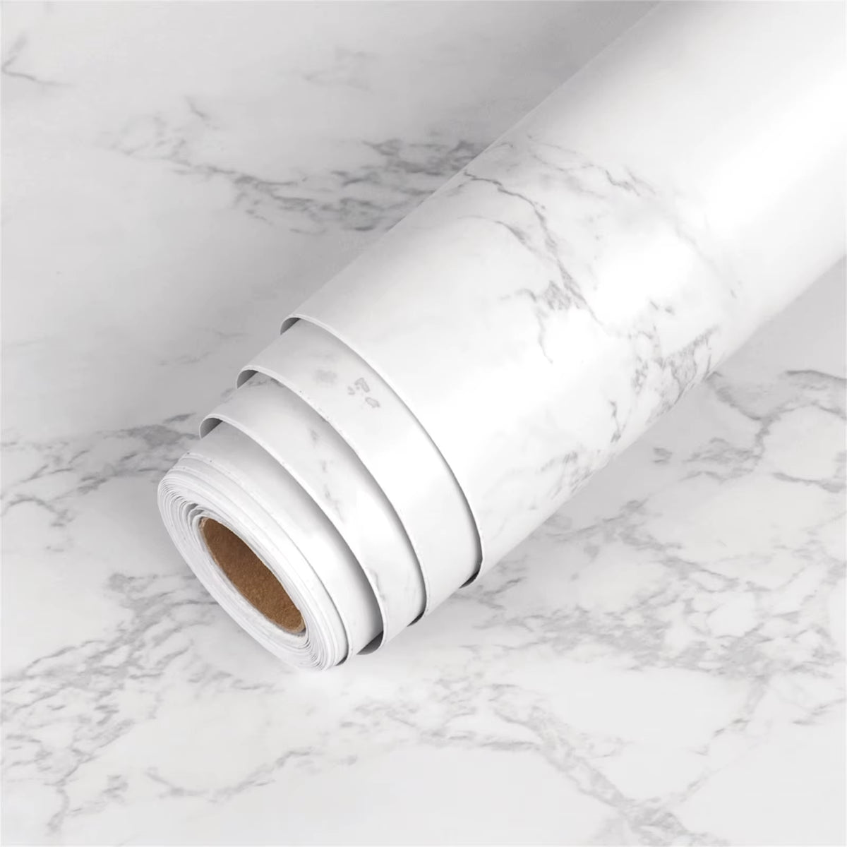 DIY Contact Paper Kitchen Stickers Solid Color PVC Self-Adhesive Home Decorative Marble Wallpaper Living Room Study Furnitures