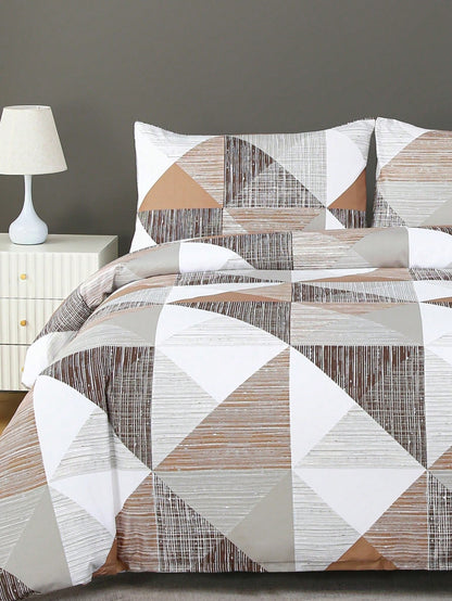 Soft Microfiber Duvet Cover Set, Classic Geometric Pattern - Best 2/3 Piecesduvet Cover/Bedding Set - Includes 1 Duvet Cover and 1/2 Pillow Shams - Affordable, High Quality - Fits Twin, Queen, King, Full Size Beds