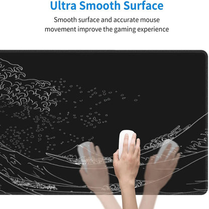 Extra Large Gaming Mouse Pad - Great Wave Design for Enhanced Gaming Experience and Office Use