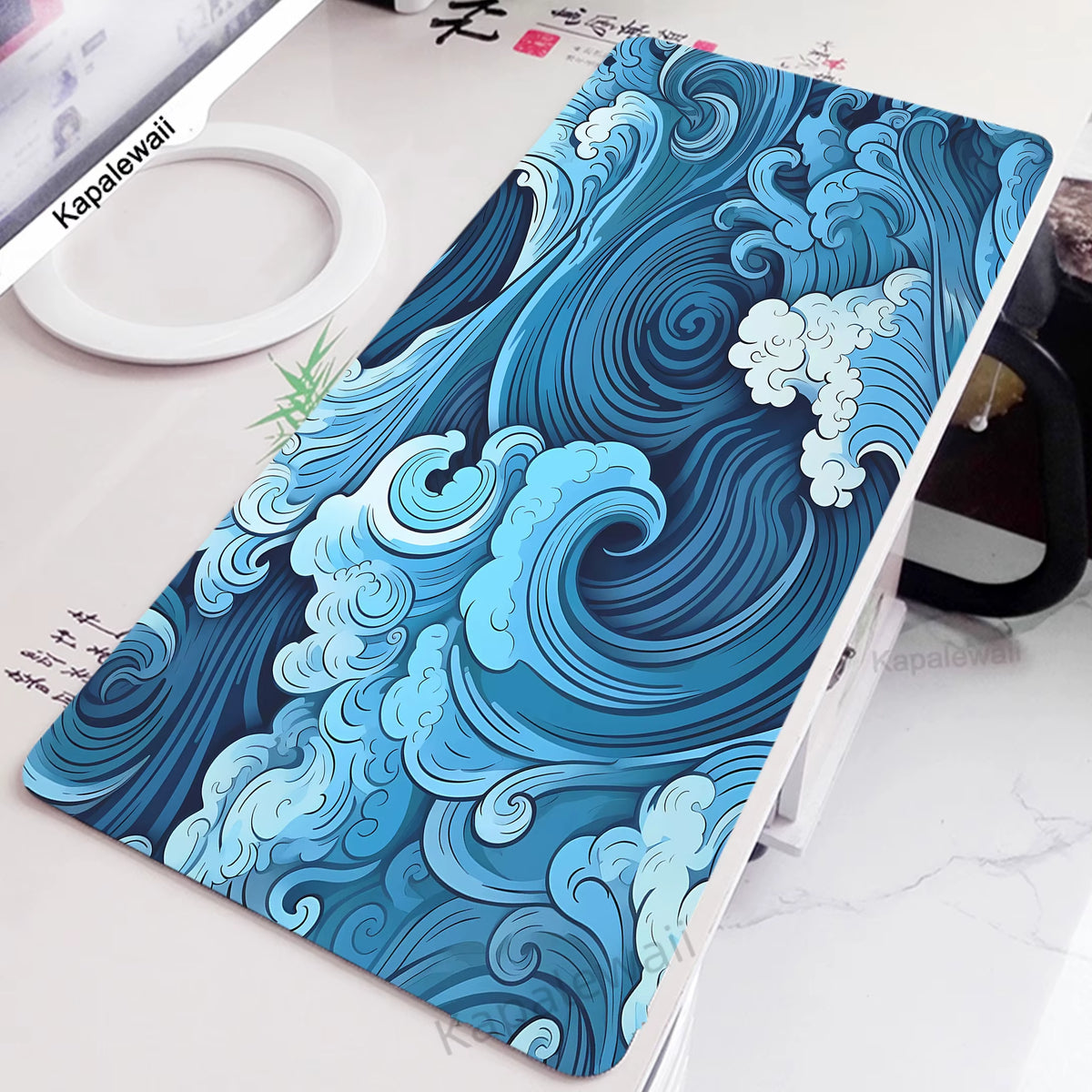 Extra Large Gaming Mouse Pad - Great Wave Design for Enhanced Gaming Experience and Office Use